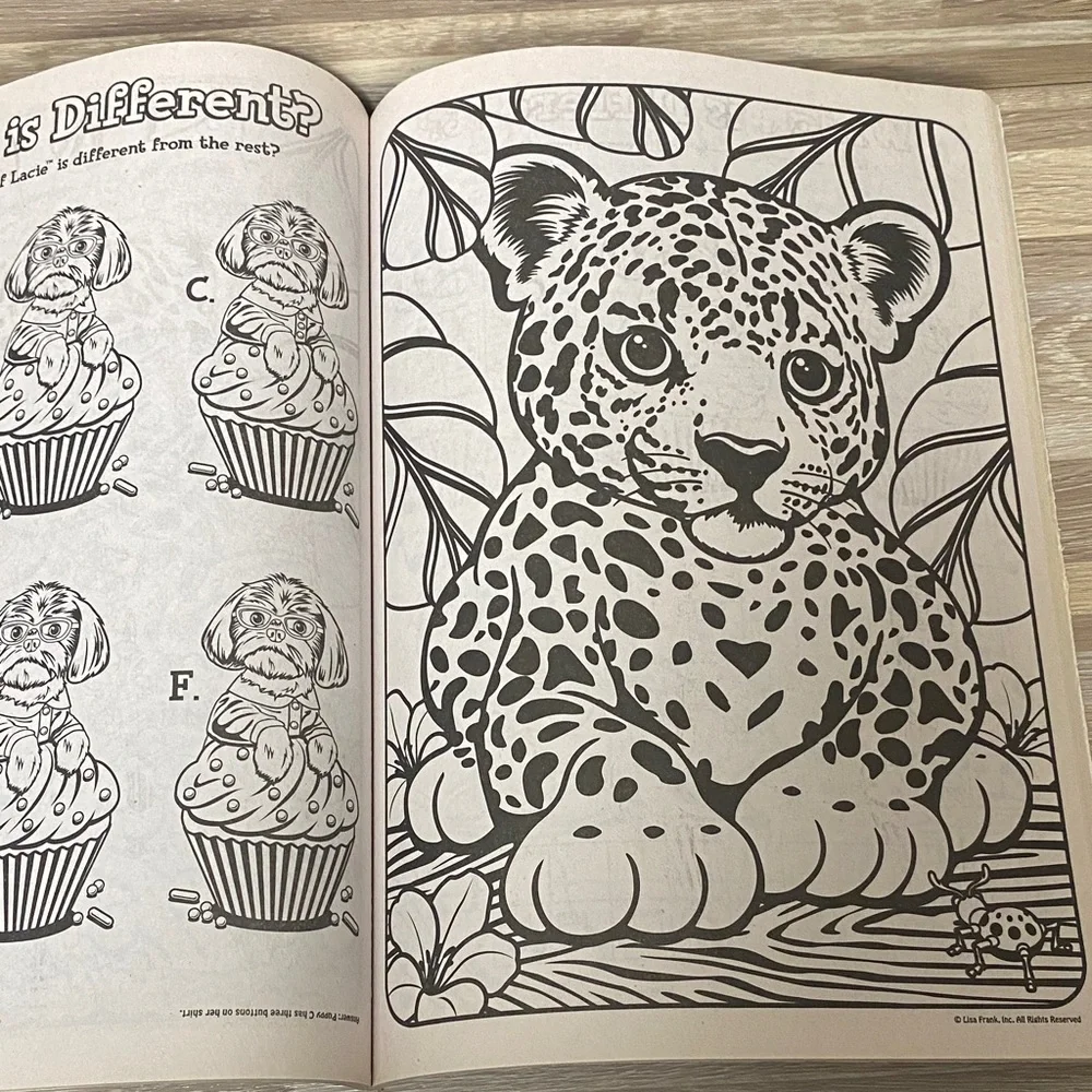 Lisa Frank stickers Colorful Puppy and Unicorn Activity Books